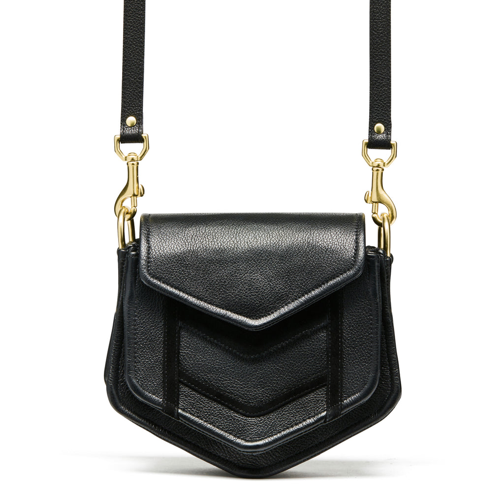 Chevron Black Crossbody Bag