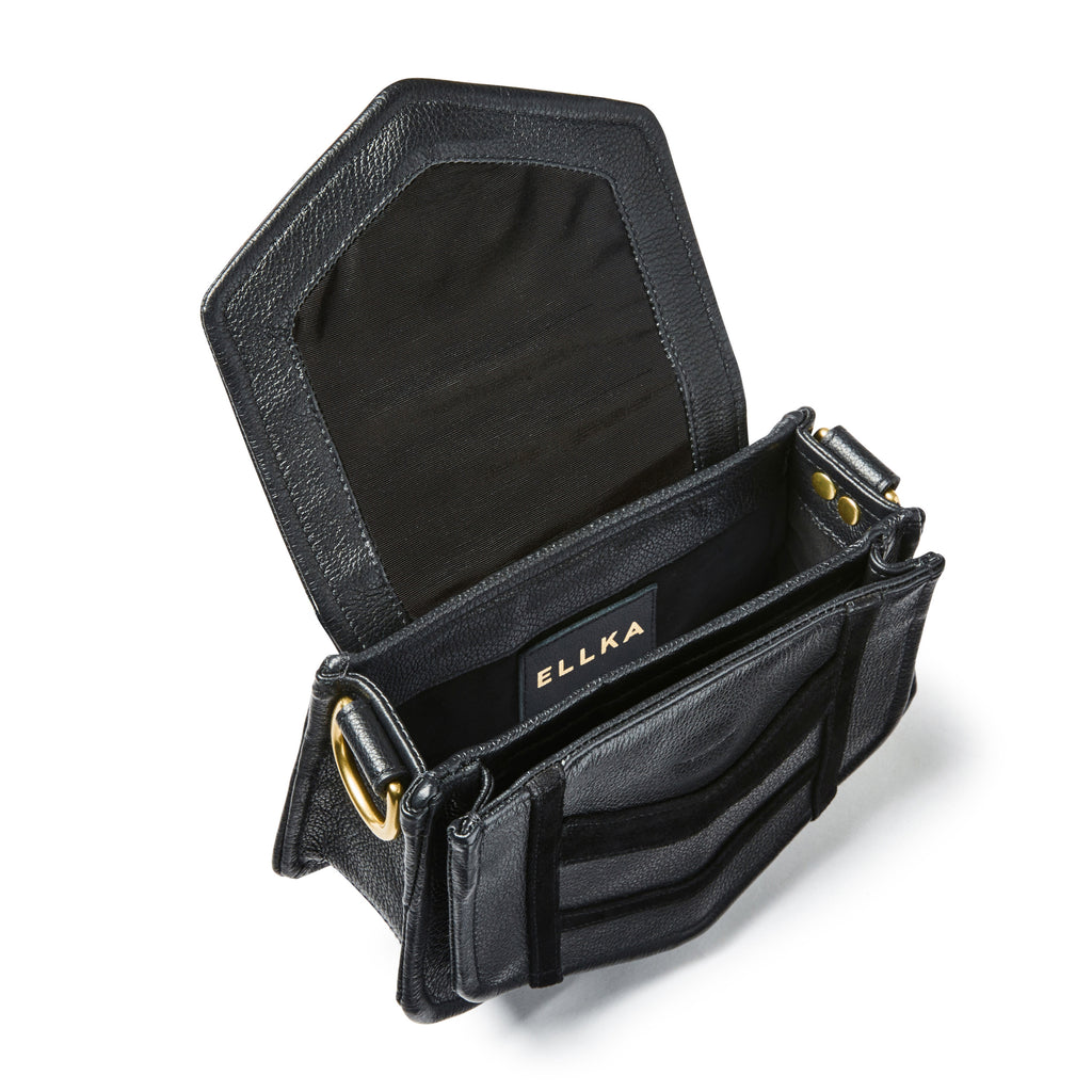 Chevron Black Crossbody Bag