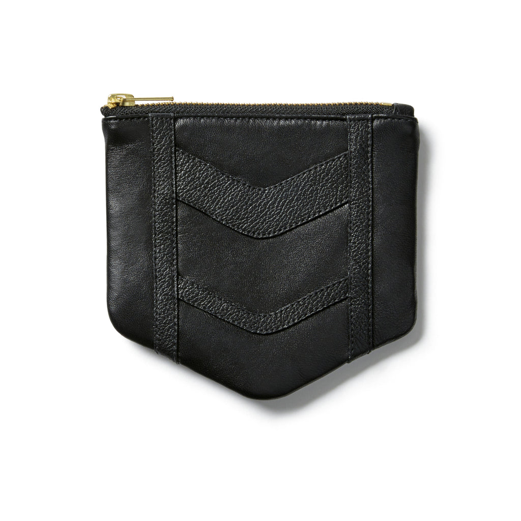 Chevron Black Small Pouch