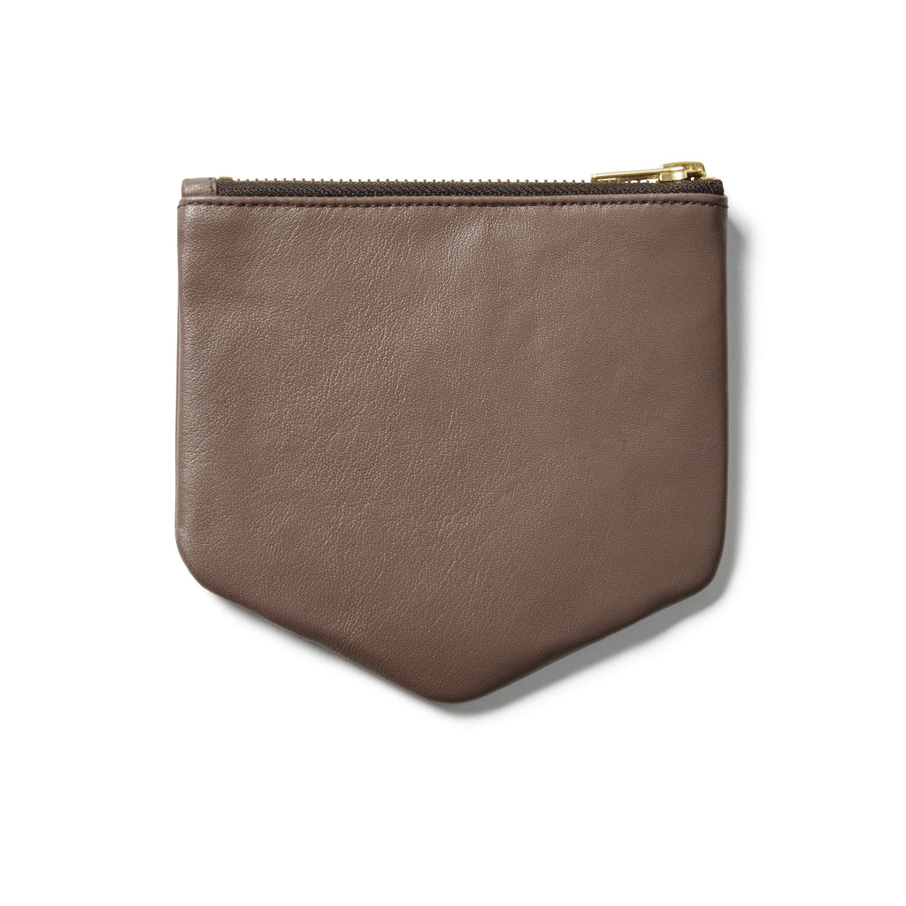 Chevron Raw Umber Small Pouch