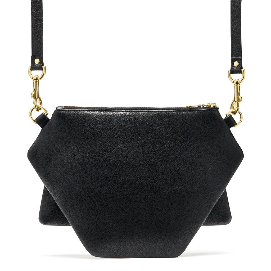 Polygonic Black Cross-body / Clutch / Belt-Bag
