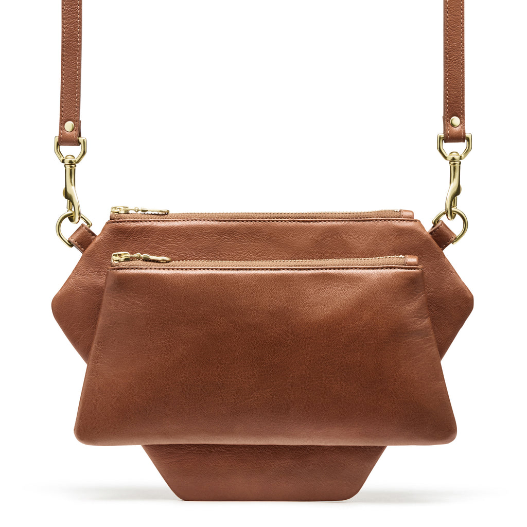 Polygonic Burnt Sienna Cross-body / Clutch / Belt-Bag