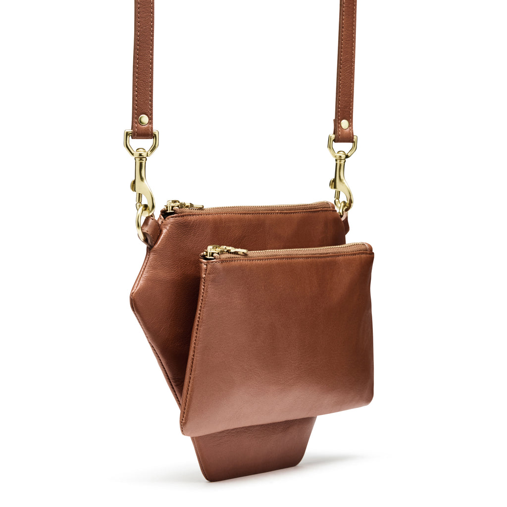 Polygonic Burnt Sienna Cross-body / Clutch / Belt-Bag