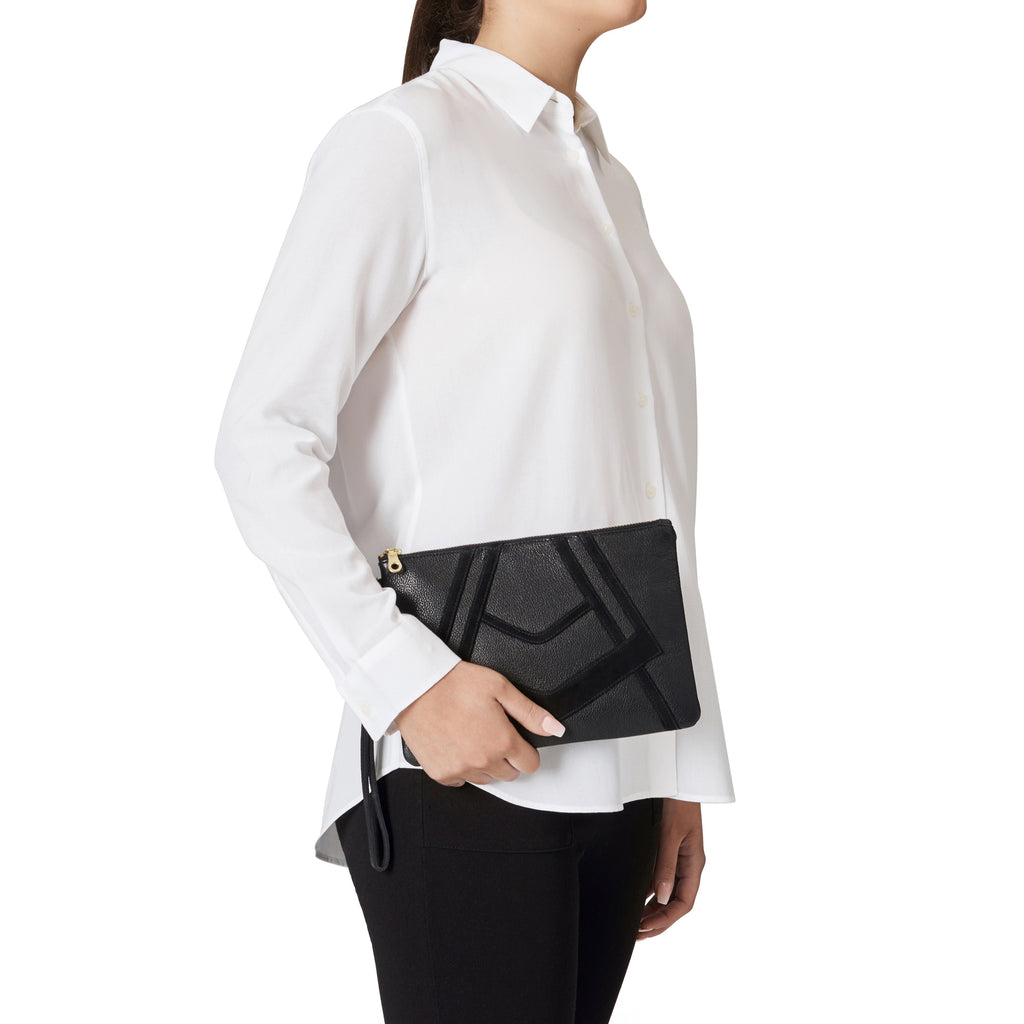 Symmetrize Raw Umber Clutch