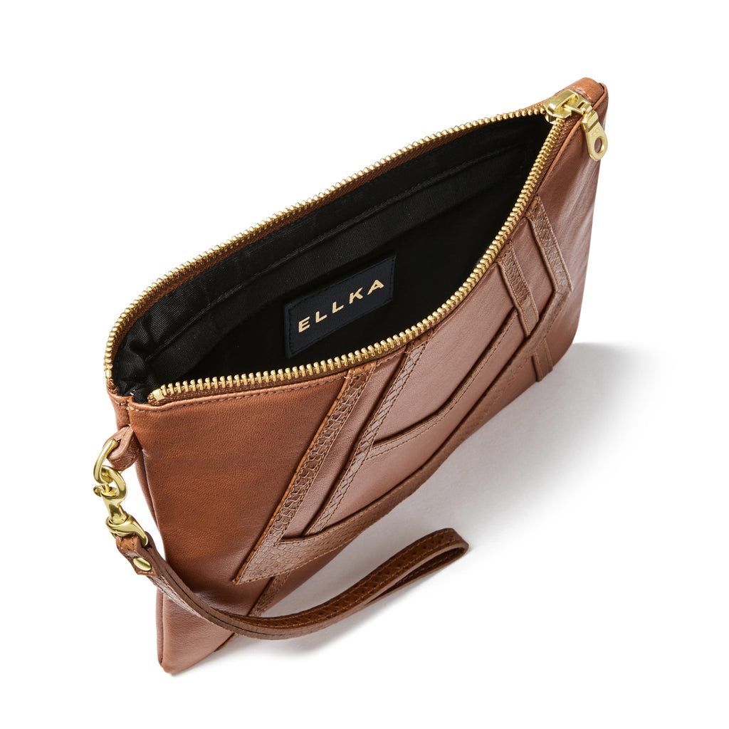 Symmetrize Burnt Sienna Clutch