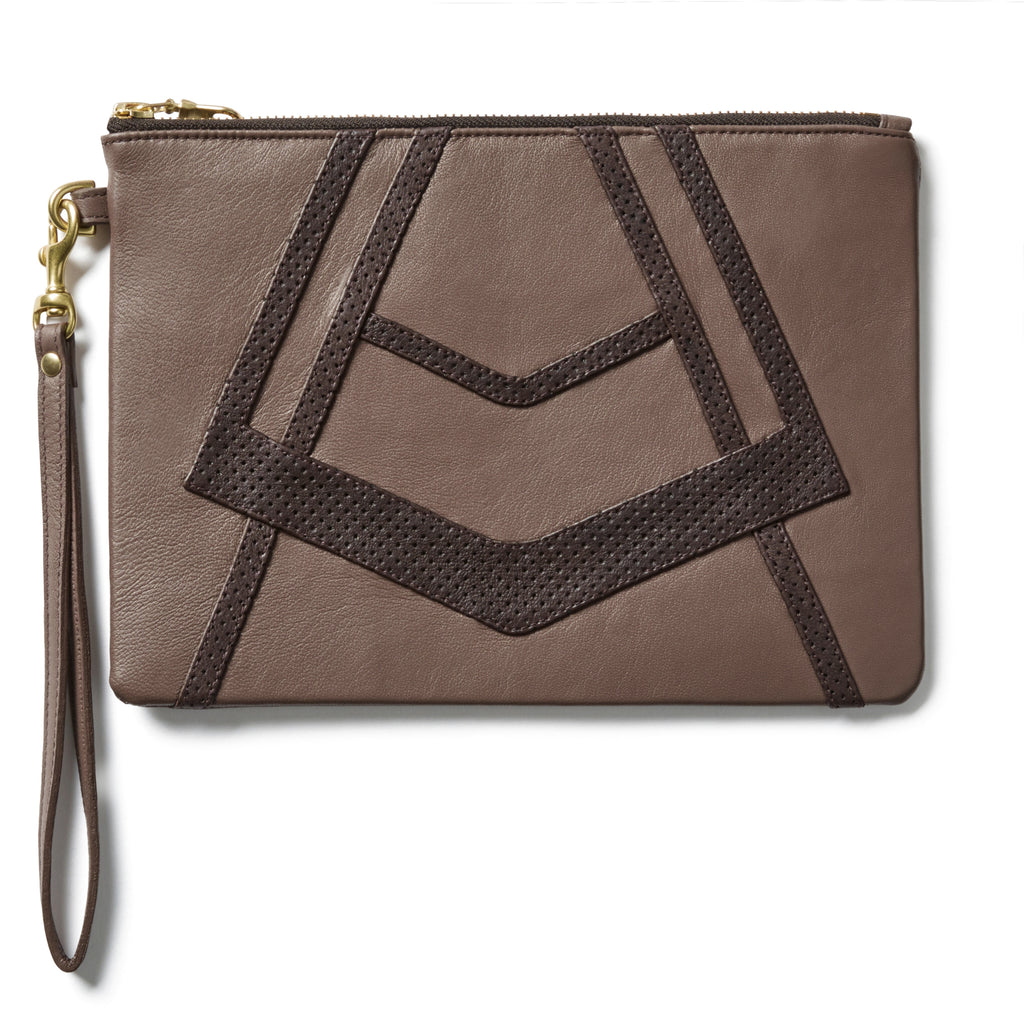 Symmetrize Raw Umber Clutch