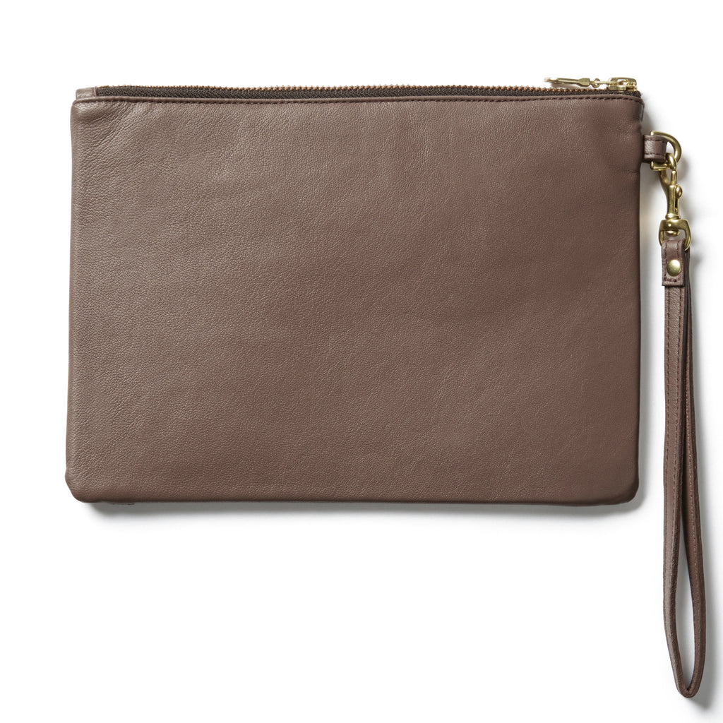 Symmetrize Raw Umber Clutch