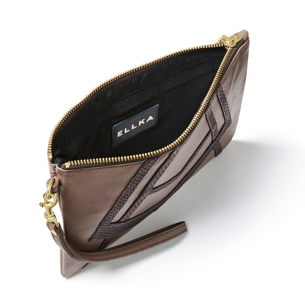Symmetrize Raw Umber Clutch