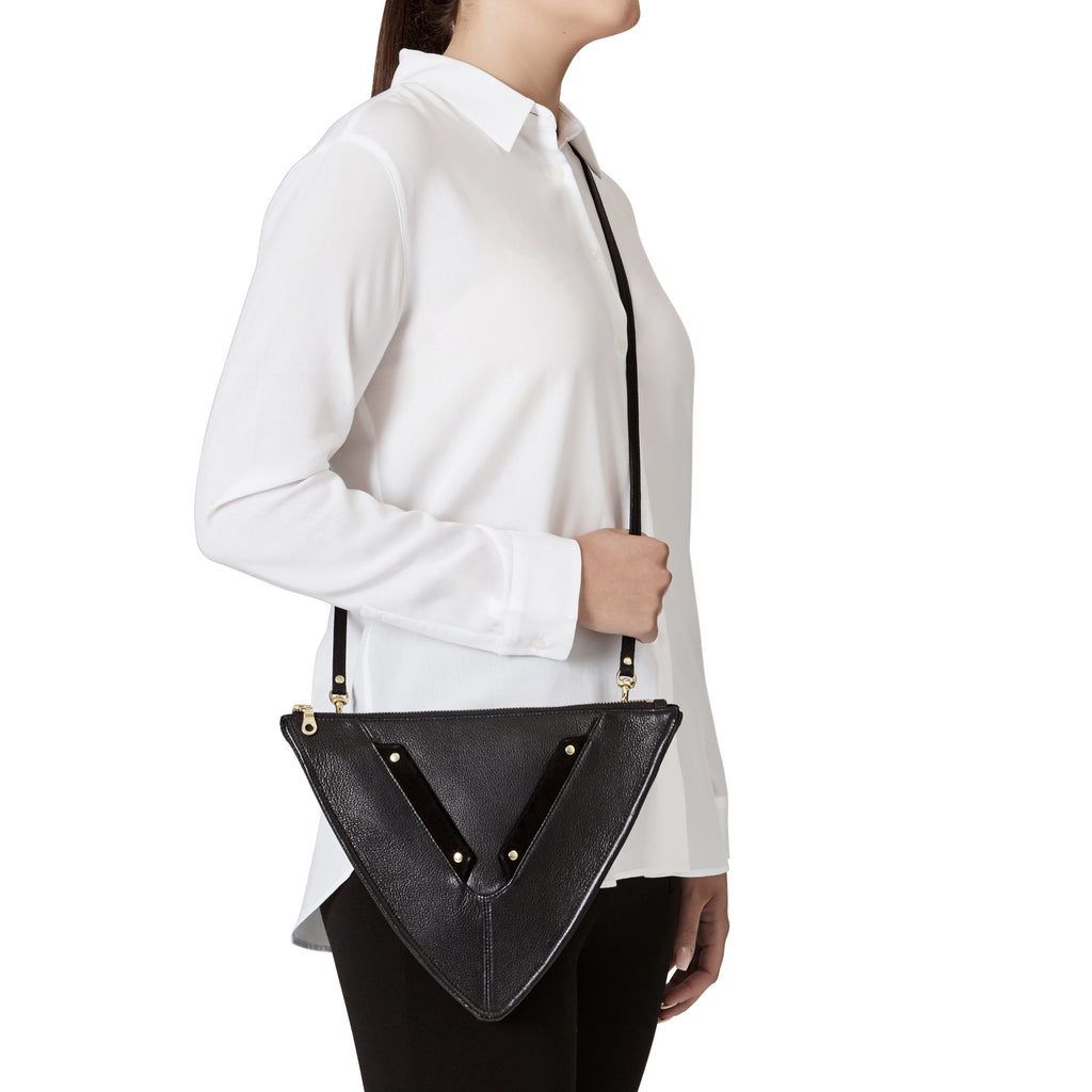 Triangulum Black Cross-Body / Clutch
