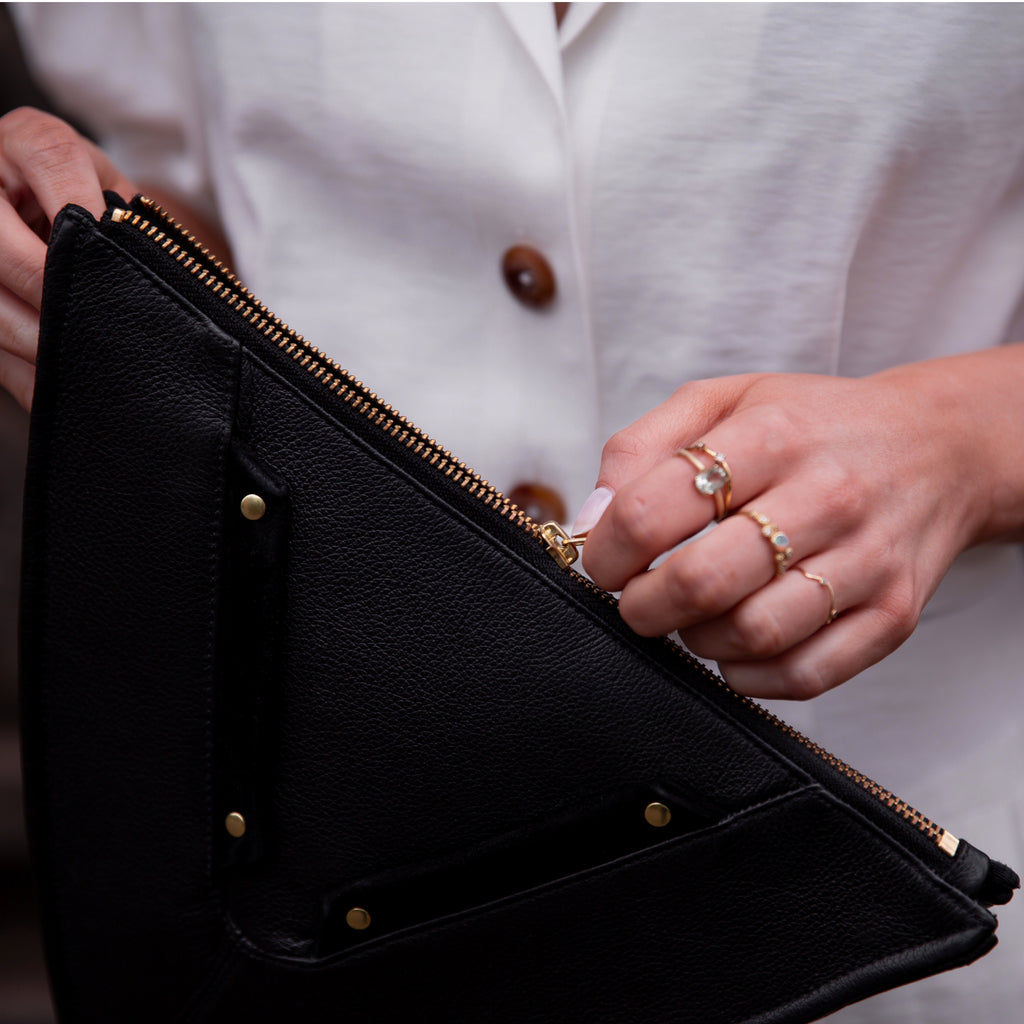 Triangulum Black Cross-Body / Clutch